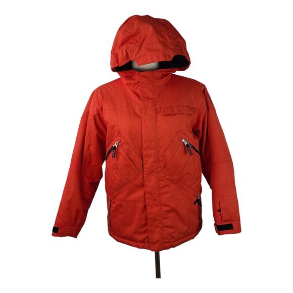 Spyder Red Insulated Ski Jacket Coat Kids 14 Unisex Small Ladies Too - Picture 2 of 6